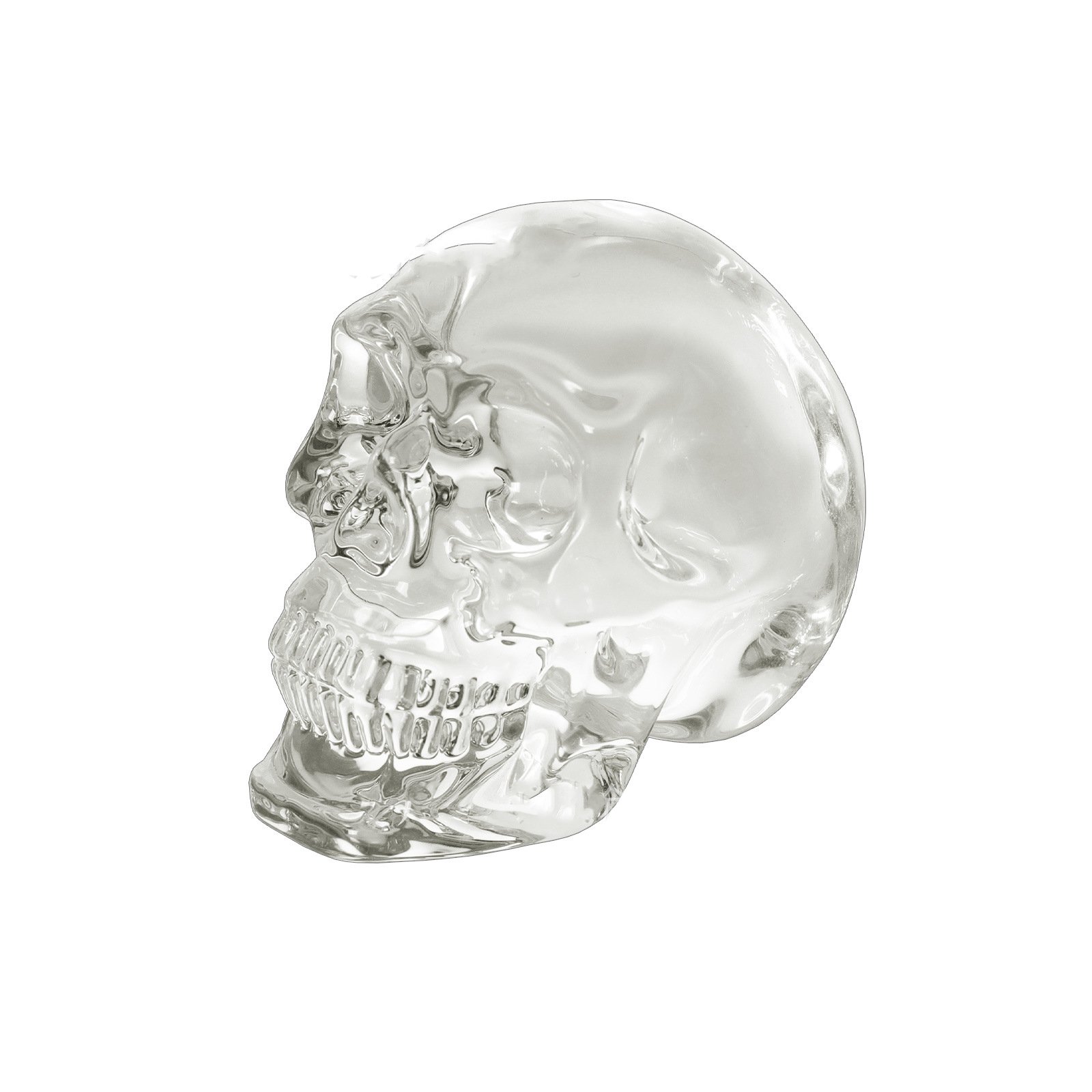 Glass Skull Figurine Ornament